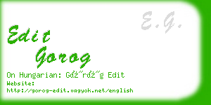 edit gorog business card